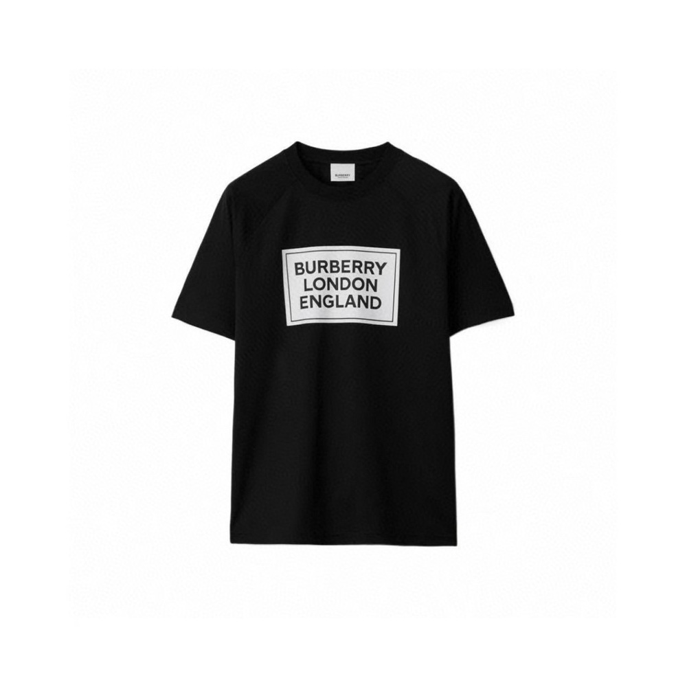 Burberry Black Tee with White Logo